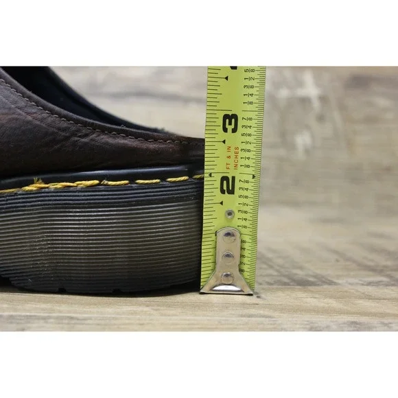 Dr. Martens Womens Vintage 9936 Brown Leather Chunky 5 Eye Oxford Mules 7 - Picture 11 of 16